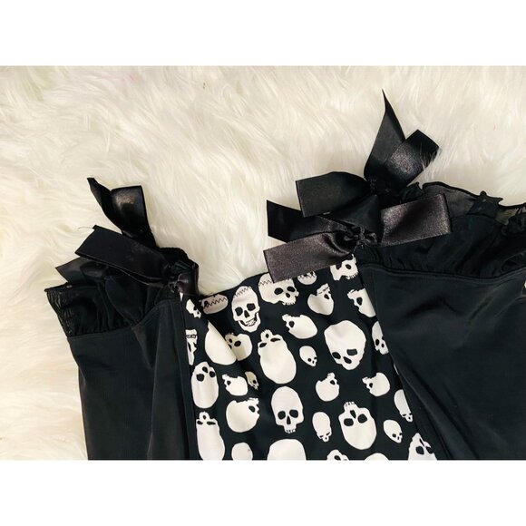 Women's Black and White Skull Corset 36 Small - Picture 5 of 10